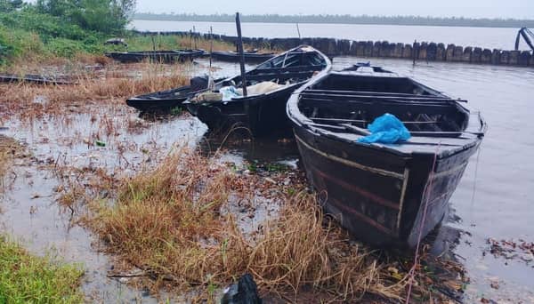 Abandoned fishing boat