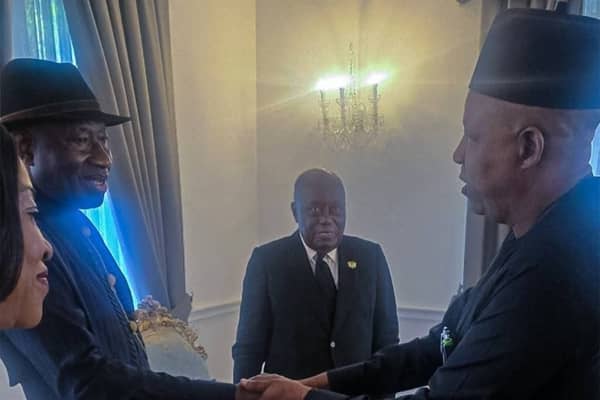 Goodluck Jonathan, Kashim Shettima and Nana Addo Dankwa Akufo-Addo