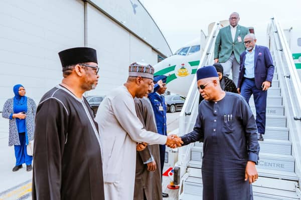 Shettima arrives in London