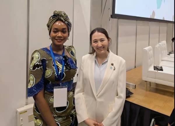 Osasu Igbinedion Ogwuche and Arfiya Eri, Japanese parliamentary vice-minister for foreign affairs in Yokohama