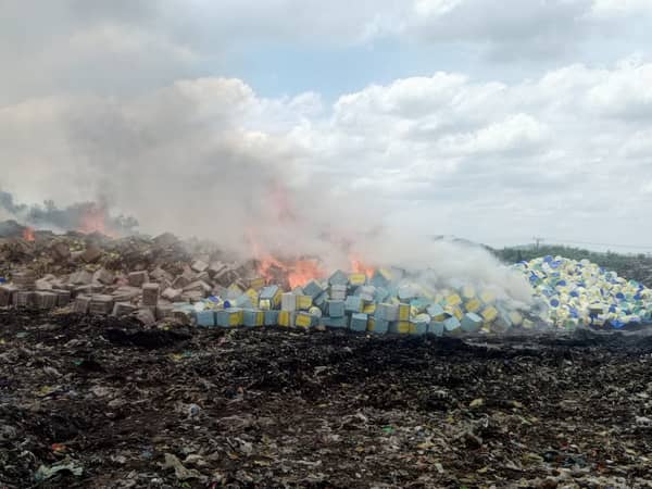 Destroyed unwholesome drugs