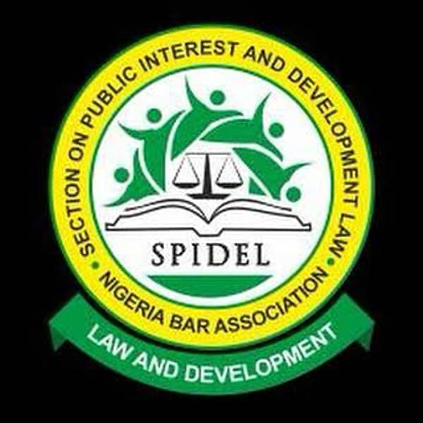 logo for the Nigerian Bar Association’s Section on Public Interest and Development Law, also known as NBA-SPIDEL.