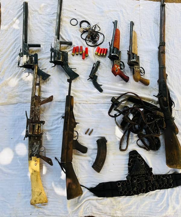 Weapons recovered
