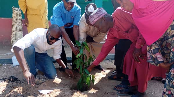 Disco battles climate change, plants trees in Bauchi school