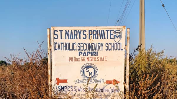 Courtyard of St. Marys Catholic School in Papiri, Agwarra local government, Niger state.