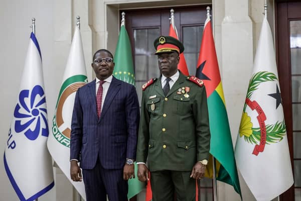 R-L; General Horta Inta-A Na Man,  the current transitional President, and Ilidio Vieira Té, the new Prime Minister and Minister of Finance in Guinea Bissau.