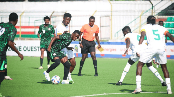 Flying Eagles in action at the WAFUU-20 tourney