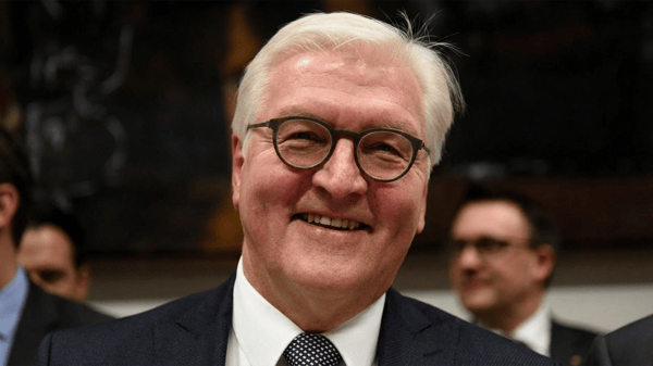 Frank-Walter Steinmeier attends a party meeting on February 11, 2017 in Berlin, on the eve of the presidential election. / AFP PHOTO / dpa / Rainer Jensen / Germany OUT