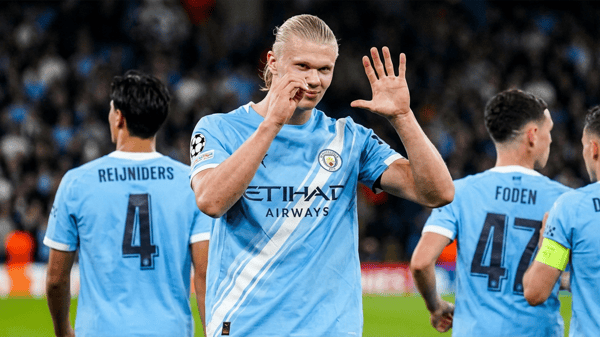 Haaland scores twice for City against Bournemouth