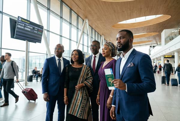 Nigerians at the airport