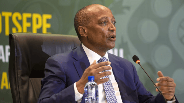 President of the Confederation of African Football (CAF) Patrice Motsepe. (Photo by Phill Magakoe AFP)