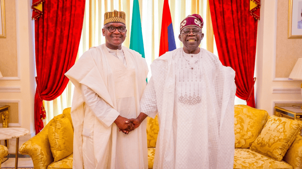 President of the Dangote Group, Alhaji Aliko Dangote and President Bola Tinubu