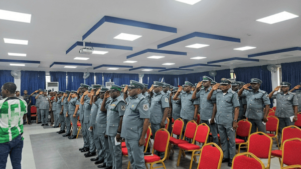The Nigeria Customs Service (NCS) Ogun 1 Area Command, Idiroko has decorated over 50 newly-promoted officers