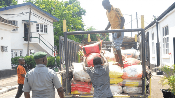 seized foreign parboiled rice