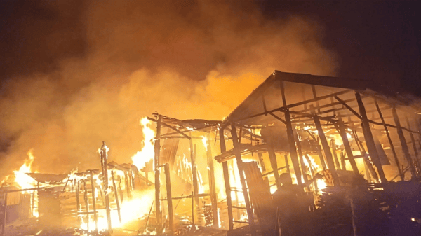 Scene of a fire outbreak