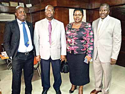 Director,Authorisation and Policy, National Insurance Commission (NAICOM), Pius Agboola (left); Chief Executive, WAICA, William Coker; Managing Director, Great Nigeria Insurance Plc, Mrs Peju Osipitan; and Director General, Nigerian Insurers Association (NIA), Sunday Thomas, at an insurance event in Lagos 
