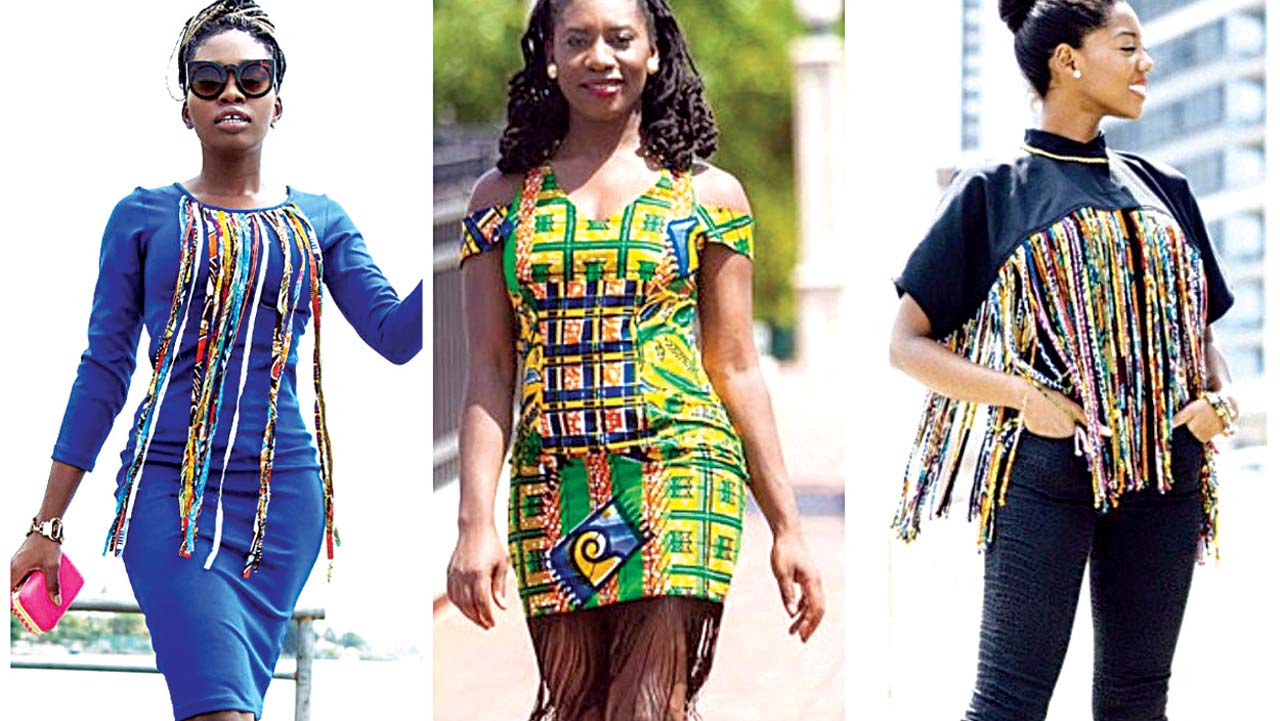 Ankara fringe outlet dress