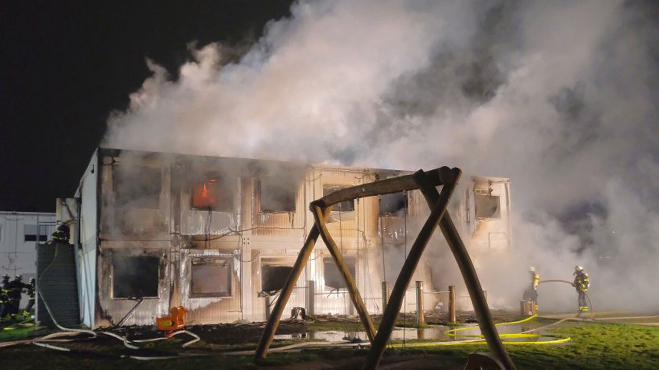 Barns fire. Fire Shelter.