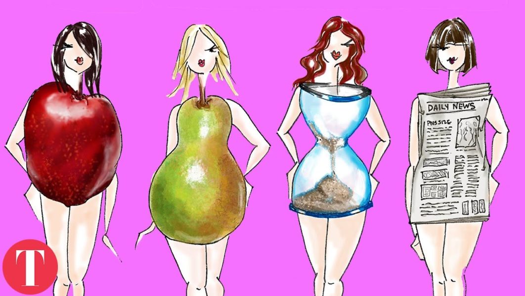 Vector illustration of different body shape types.  Body type drawing,  Types of body shapes, Body shapes