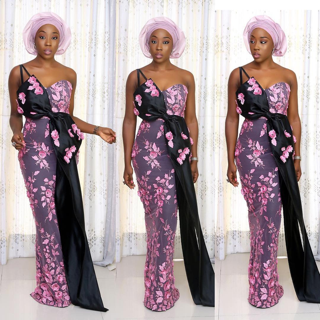 Adesua etomi wedding shop reception dress