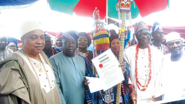 Olabinjo gets staff of office as Eleposo of Eposo in Ogun | The ...