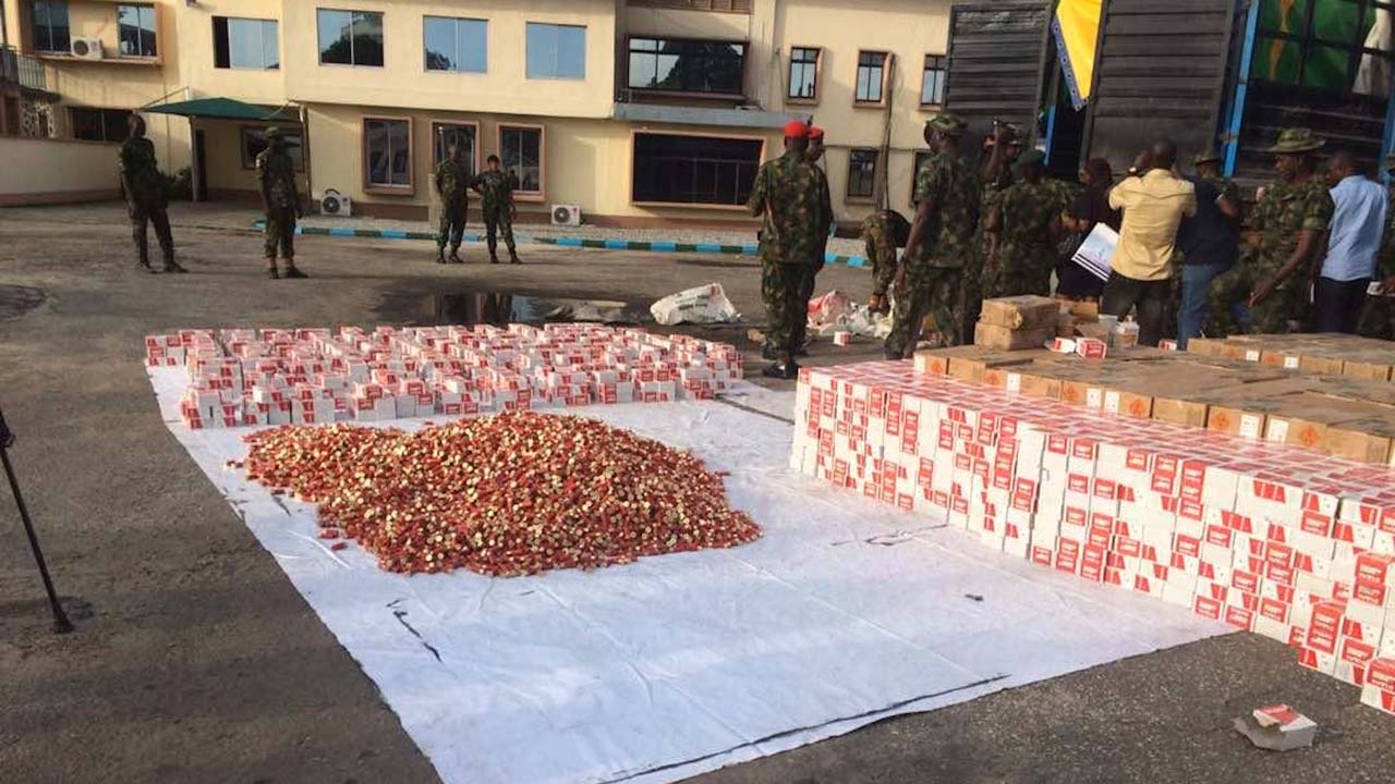 Image result for Nigerian Army intercepts trucks loaded with 300,000 live cartridges in Ogun