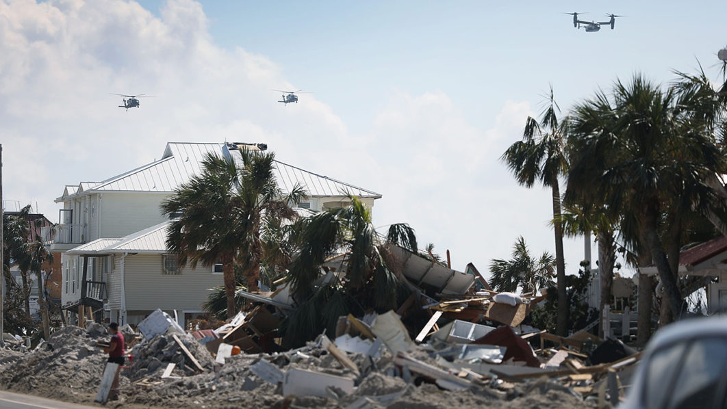 Donald Trump surveys hurricane damage in Florida | The Guardian Nigeria ...