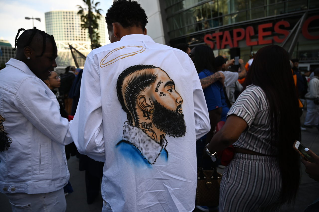 Thousands gather for emotional farewell to slain rapper Nipsey Hussle