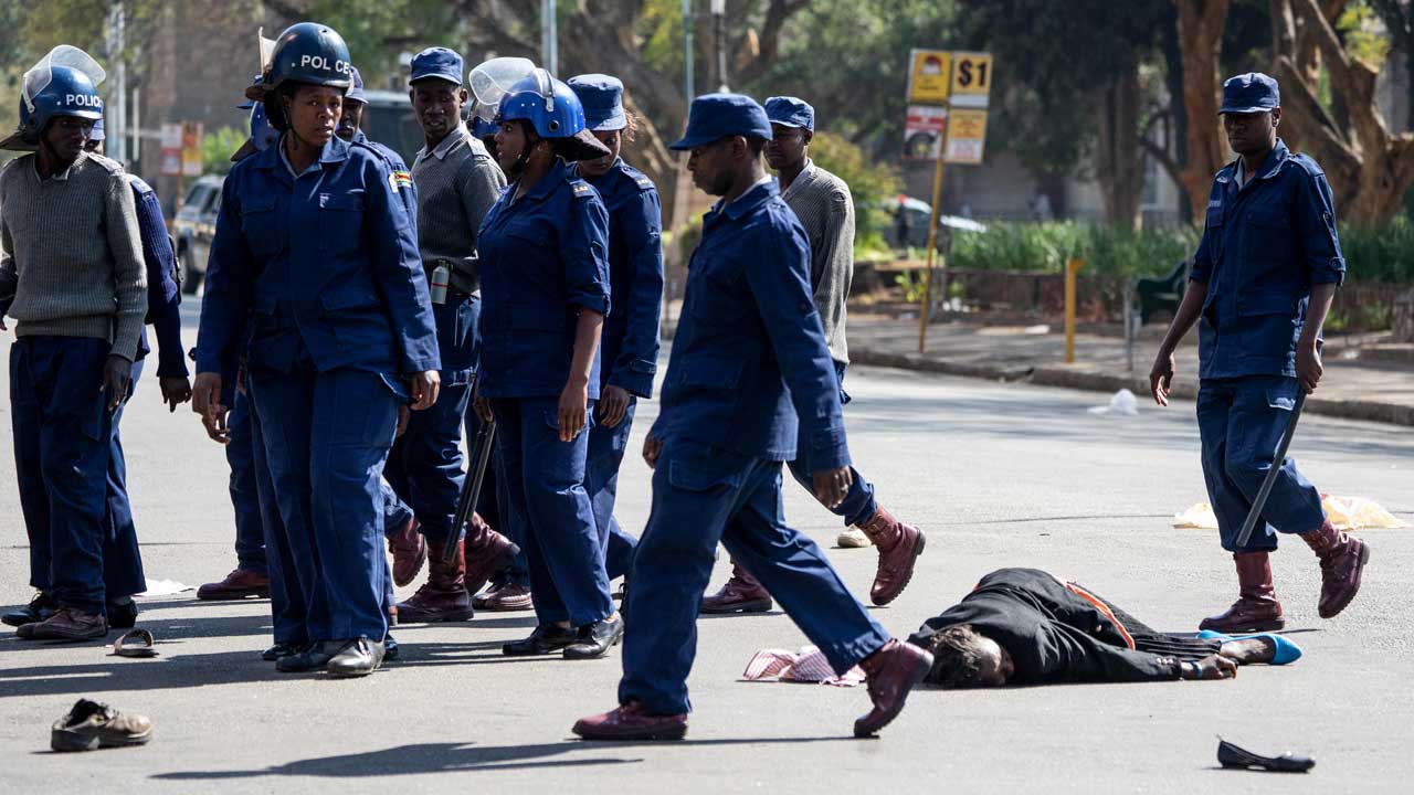 Zimbabwe Police Beat Protesters Defying Regime Worse Than Mugabe 