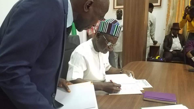 Image result for Governor Samuel Ortom signs N189bn budget into law