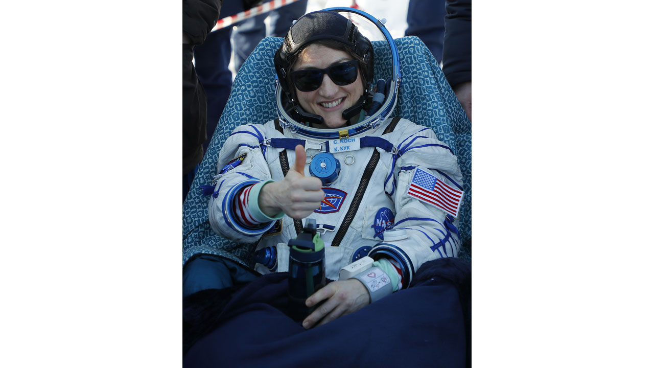 Record-breaking US astronaut returns to Earth — World — The Guardian ...