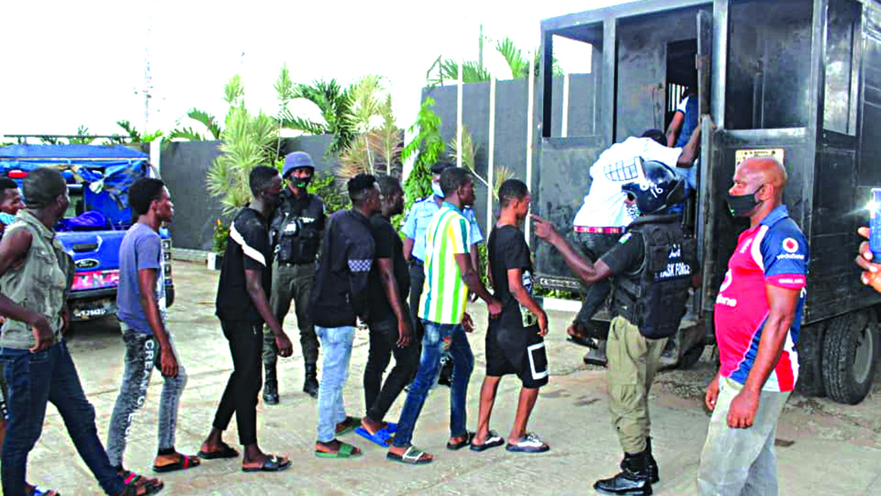 Lagos Task Force Seals Venue Of Surprise Party, Arrests 60 Guests ...