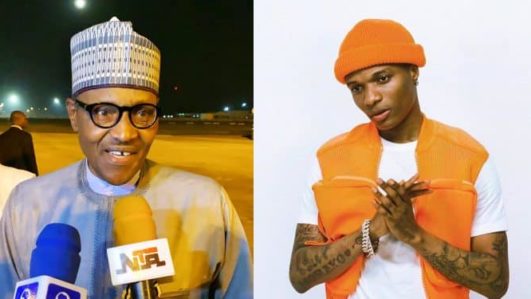 President Muhammau Buhari and Wizkid