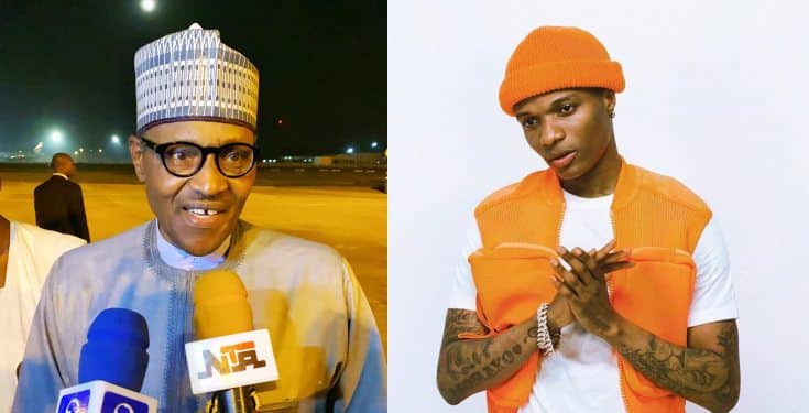 President Muhammau Buhari and Wizkid