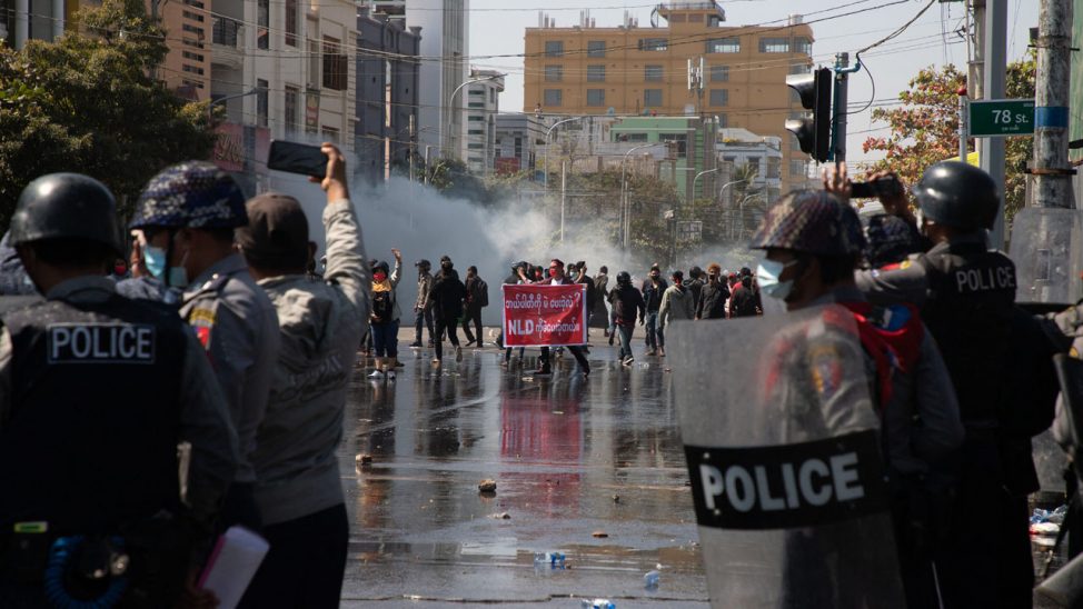 Myanmar Police Fire Rubber Bullets At Anti-coup Protesters — World ...