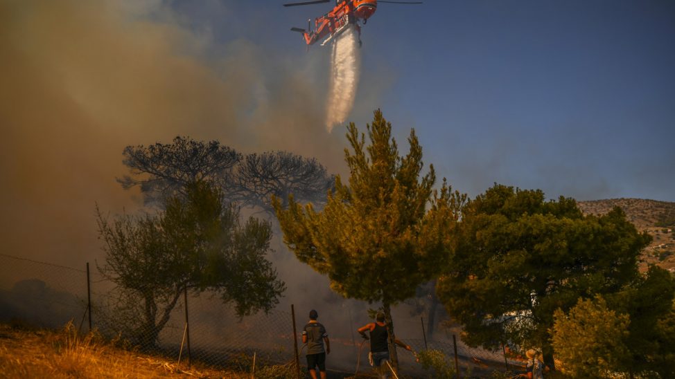 People evacuated as new wildfire hits Greek island — World — The ...