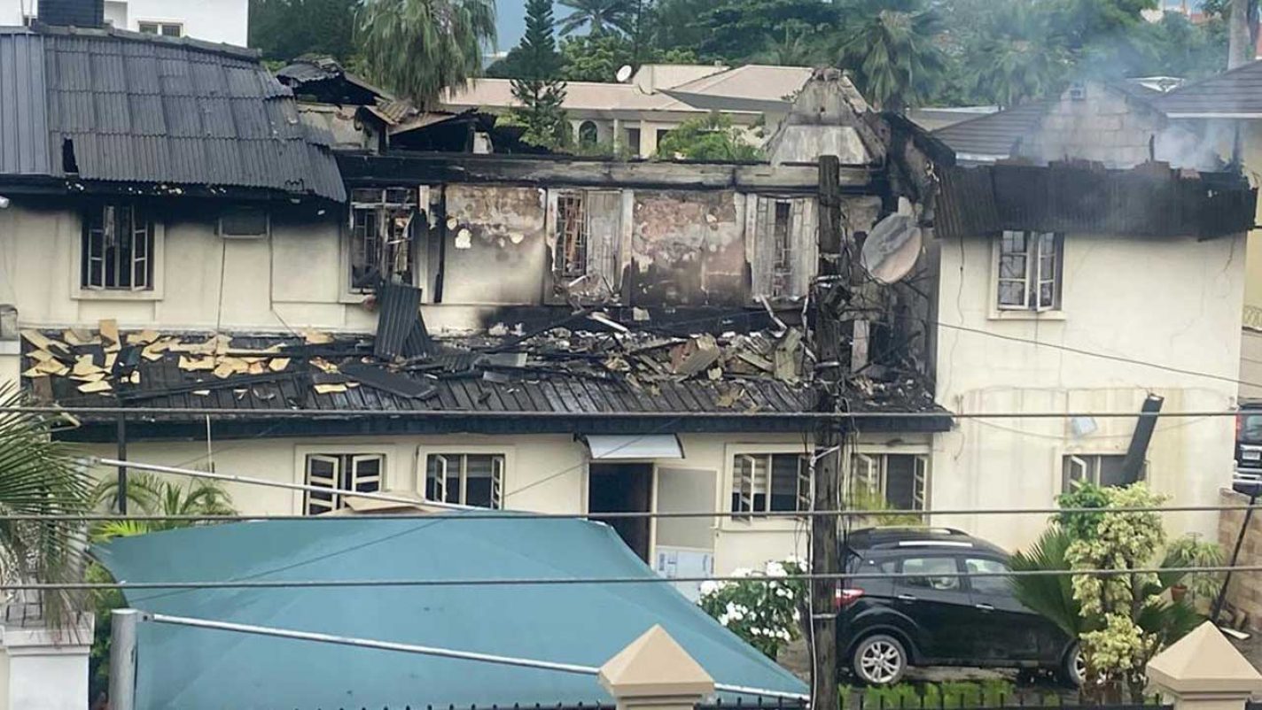 Fire guts Ikoyi building of former Lagos CJ | The Guardian Nigeria News ...