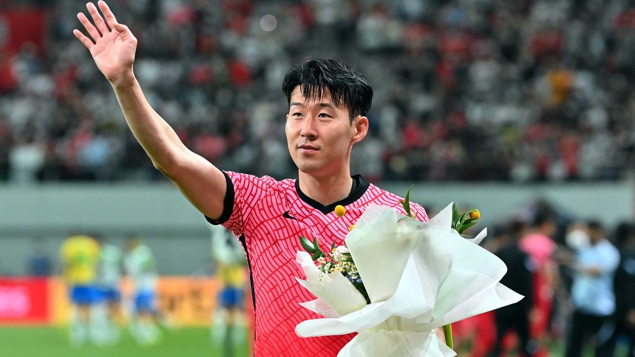 Seoul, South Korea. 3rd July, 2023. South Korean soccer player Son Heung-min,  attends a photocall for the TUMI Essentially Beautiful Pop-up Store  Opening event at Lotte World Mall in Seoul, South Korea