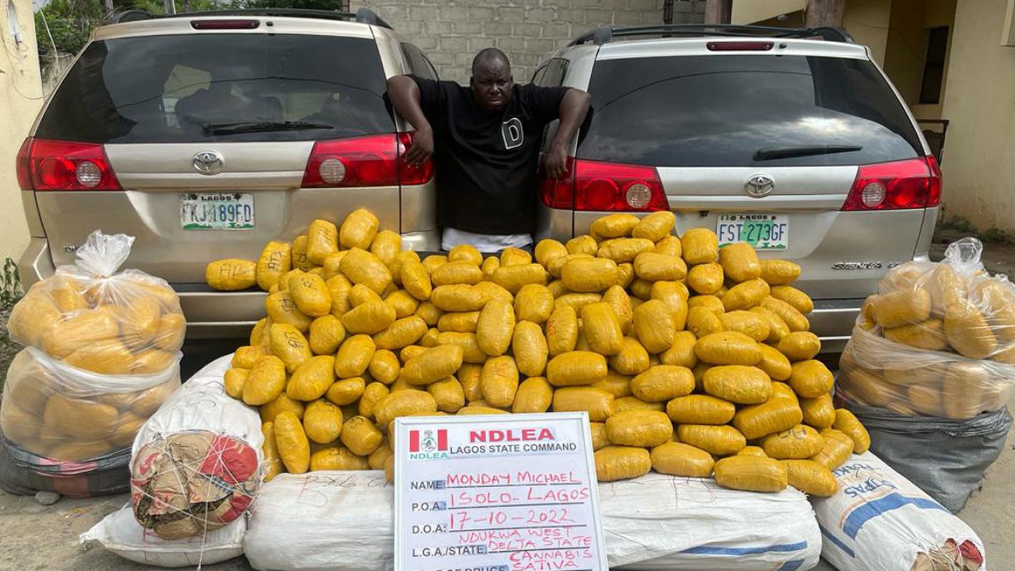 NDLEA Nabs Two Ladies, Two Men Over 16 Tons Illicit Drugs In Lagos ...