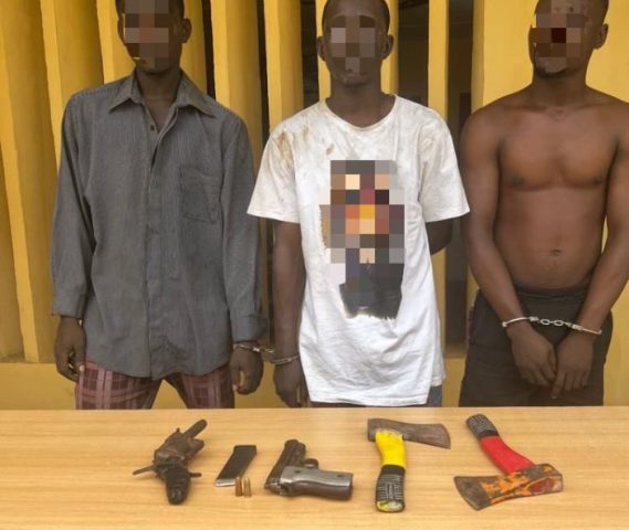 Police In Lagos Arrest 3 Suspected Cultists, Recover Guns, Other ...