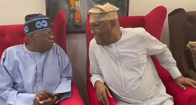 FILE: Bola Tinubu and Atiku Abubakar.