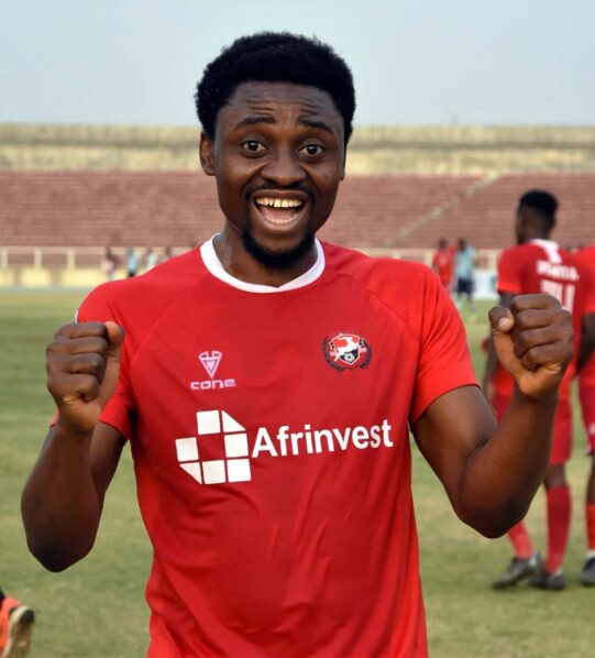 Ameobi Ezeaku celebrates on his debut for Rangers 