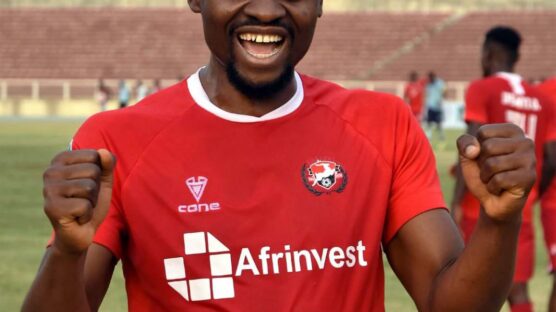 Ameobi Ezeaku celebrates on his debut for Rangers