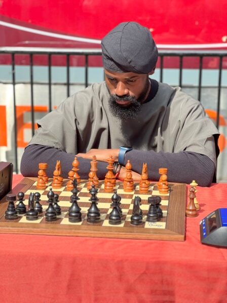 Tunde Onakoya begins his quest to set the Guinness World Record for the Longest Chess Marathon
