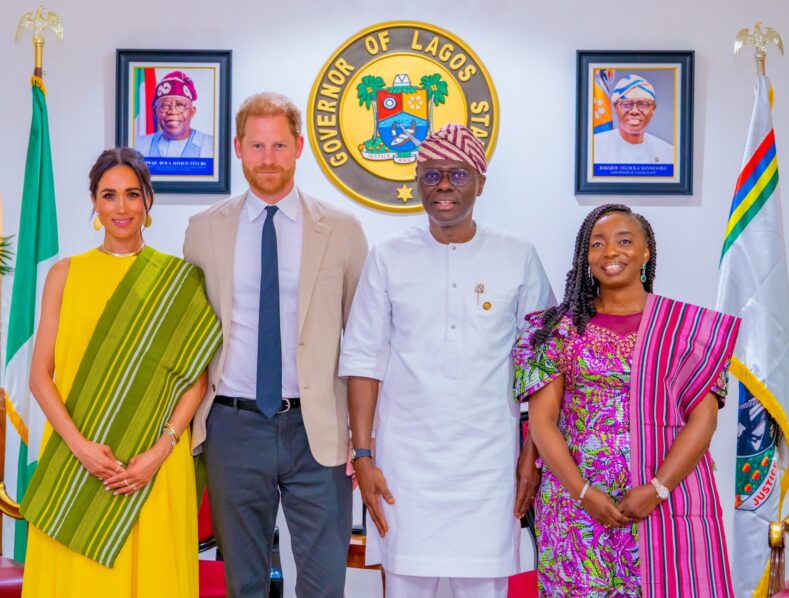 Royals Embrace Culture: Meghan Markle Stuns in Aso Oke as Couple Visits Lagos on Day 3