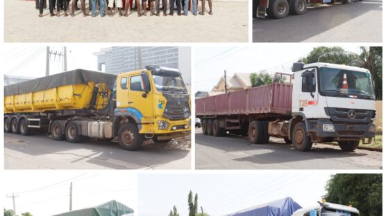 EFCC displays the eleven suspects arrested for illegal mining activities in Ilorin, Kwara State