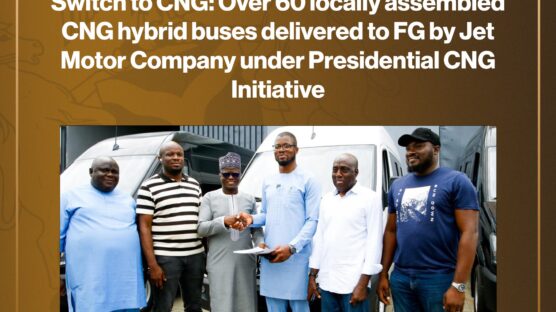 Nigeria has taken delivery of 60 jet motor hybrid vehicles under the PI-CNG programme