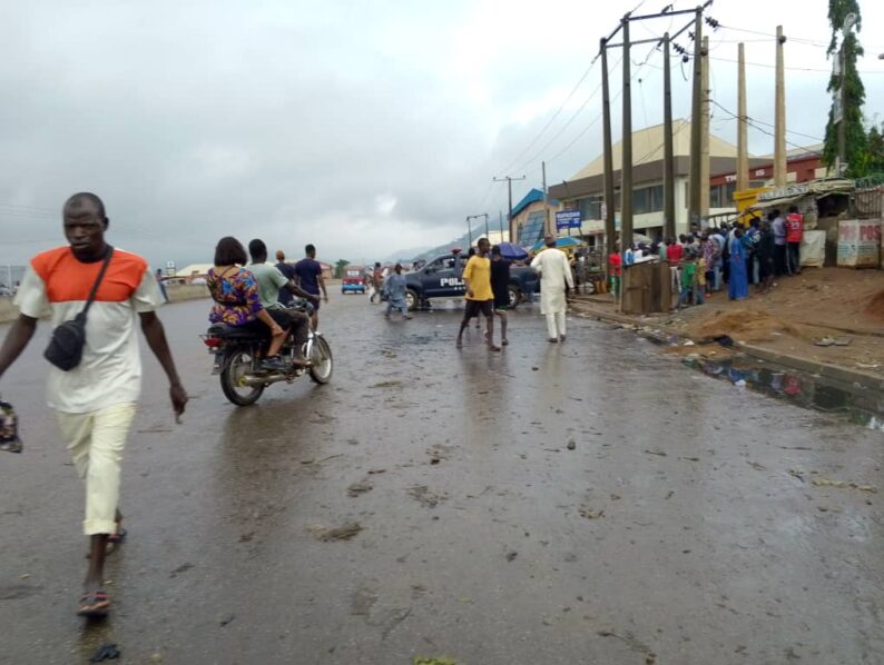 One of the streets in Abuja on the second day of the hunger protest