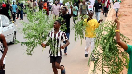 #endbadgovernance protesters on the street of Abuja. Lucy Ladidi Ateko