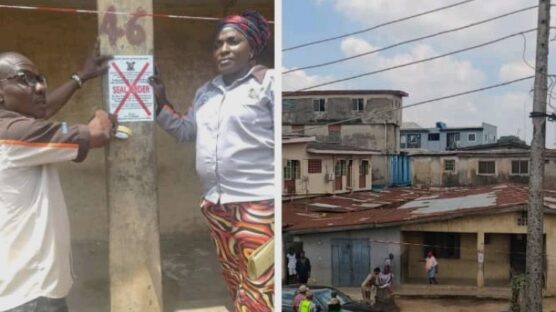 The Lagos State Government has sealed off a residential property on Adedosu Street, Otubu, Agege over the lack of a ‘sanitary toilet’